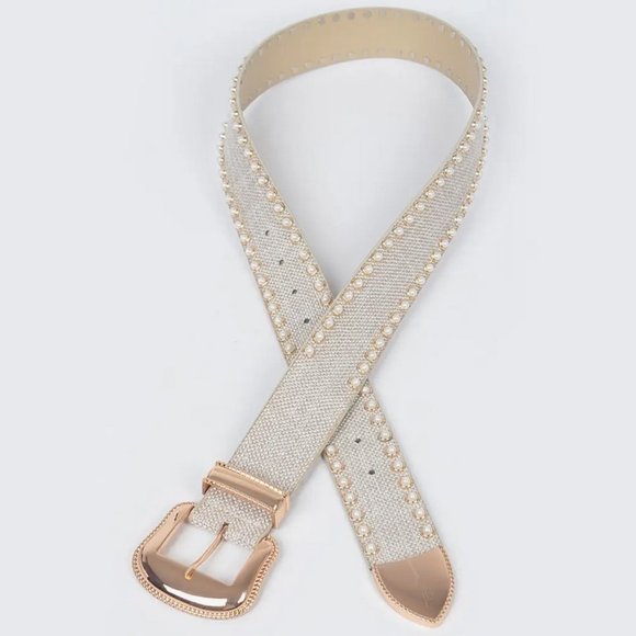 The Athena Pearl Studded Belt - Picture 5 of 7